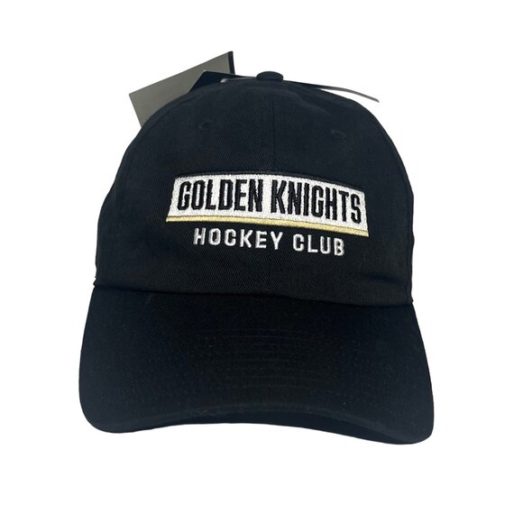 Adidas Vegas Golden Knights Hockey Club Baseball Hat Cap Mens Black Strap New - Picture 1 of 14